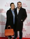  Francois-Xavier Demaison et sa femme Emmanuelle - Avant-premiere 'Le Jeu de la verite' au Gaumont Opera Capucines a Paris le 20 janvier 2014.   