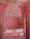Une chambre de petite fille très très rose