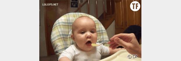 Les réactions des bébés vis-à-vis de la nourriture sont souvent très drôles