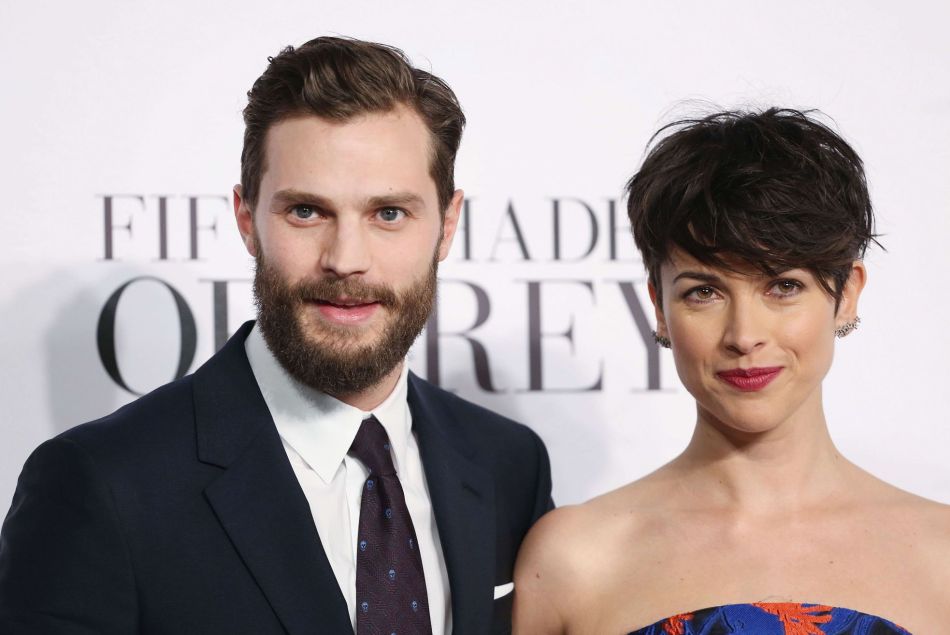 Jamie Dornan et sa femme Amelia Warner à la première de 50 Shades of Grey en février 2015 à Londres