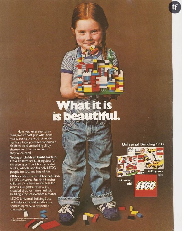 Publicité "mixte" Lego datant de 1981