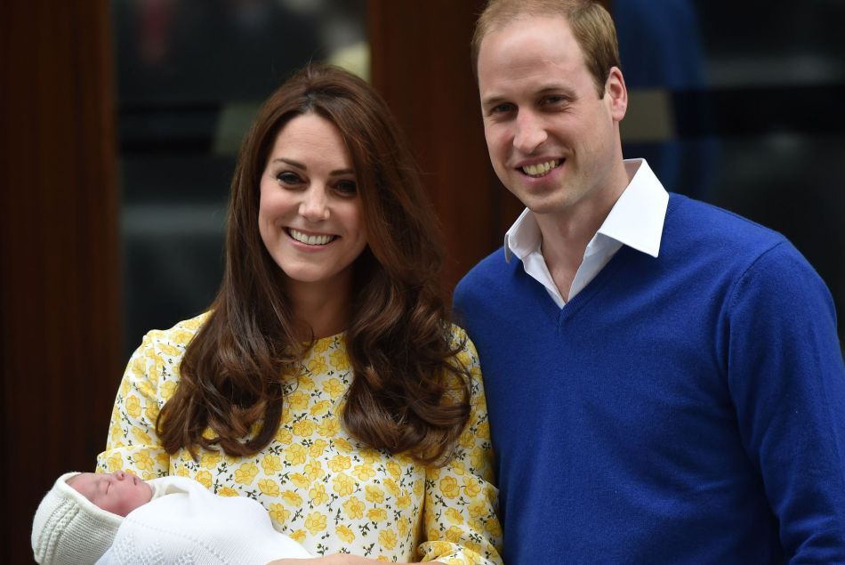 Kate Middleton et le prince William avec Charlotte