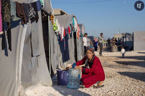 Jeune kurde syrienne dans un camp de réfugiés en Turquie, le 5 octobre 2014.