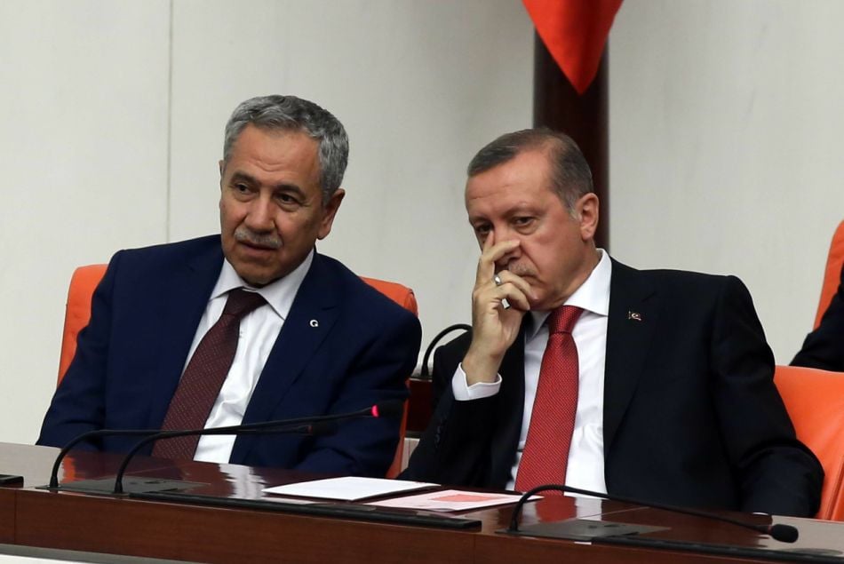 Bulent Arinc, à gauche, en compagnie du président turc Recep Tayyip Erdogan.