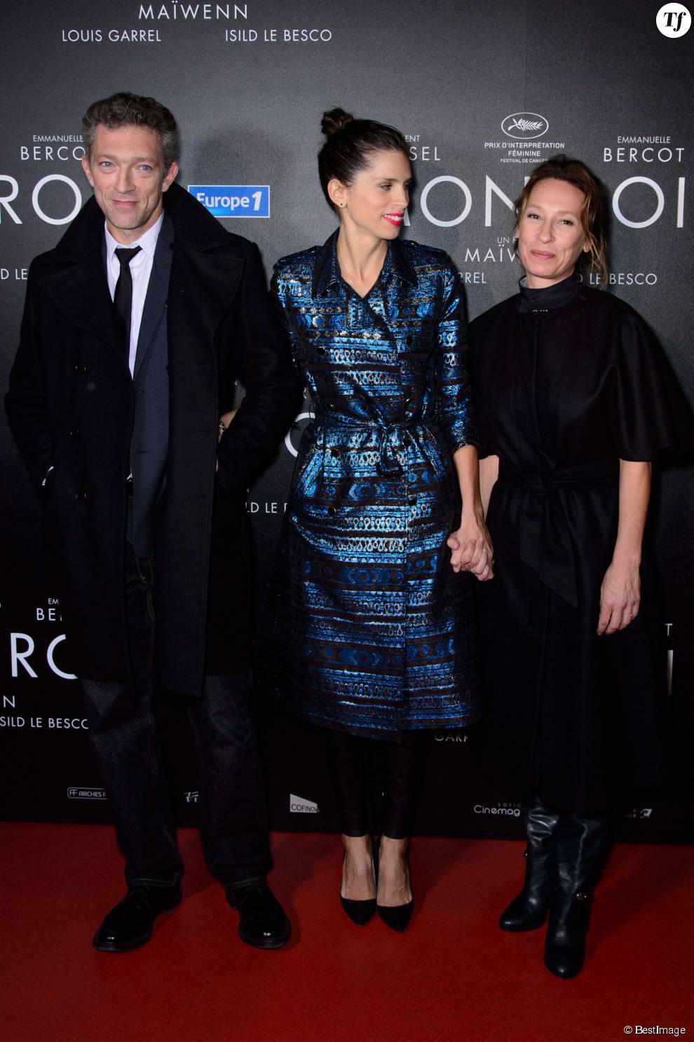  Vincent Cassel, Maïwenn Le Besco et Emmanuelle Bercot - Avant-première du film &quot;Mon Roi&quot; au cinéma Gaumont Capucines à Paris, le 12 octobre 2015.  