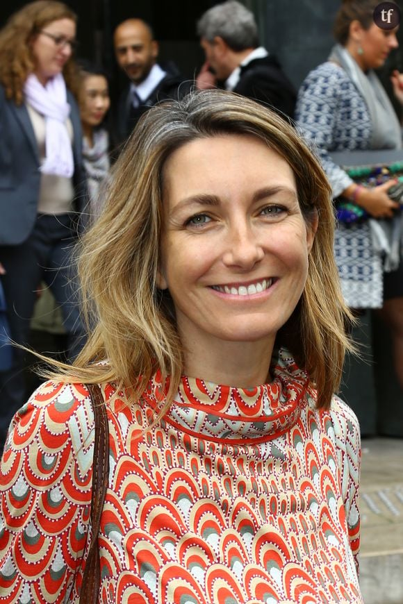 Anne-Claire Coudray - People à la sortie du défilé de mode "Léonard Paris", collection prêt-à-porter printemps-été 2016, au palais Tokyo à Paris. Le 5 Octobre 2015 