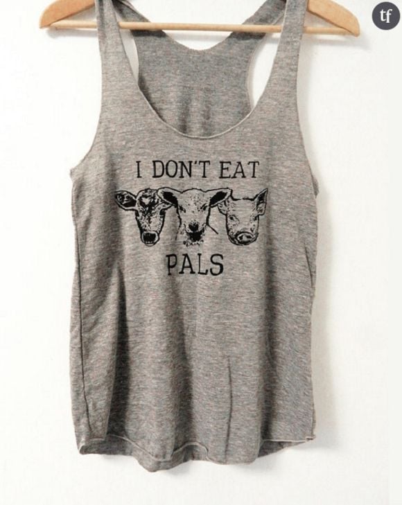 T-shirt "I don't eat pals" Vegan Police