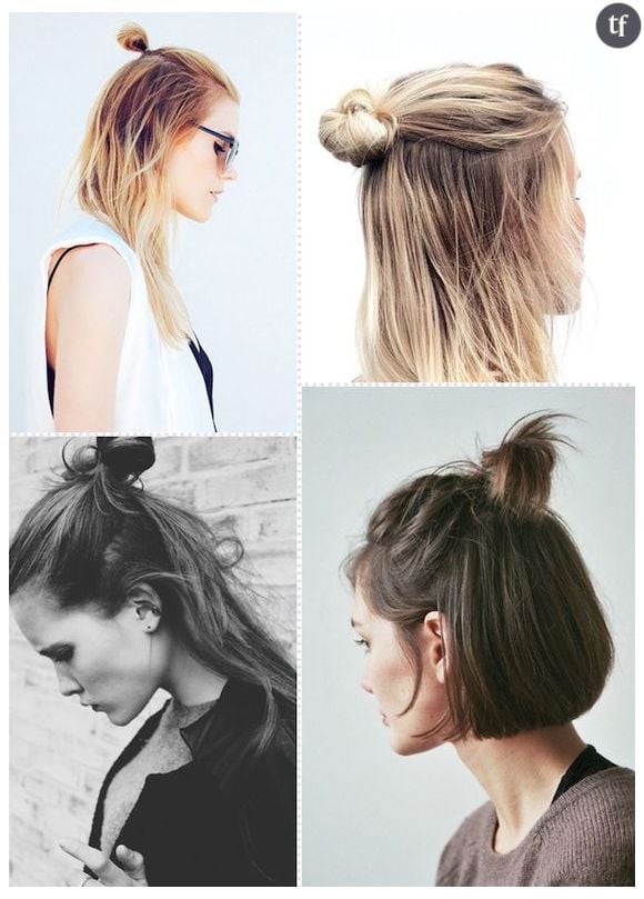 tendance coiffure : le demi-chignon (ou half bun)