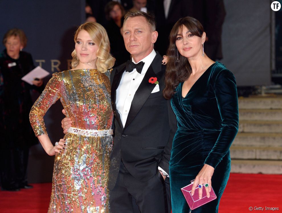 Daniel Craig entouré de Léa Seydoux et Monica Bellucci