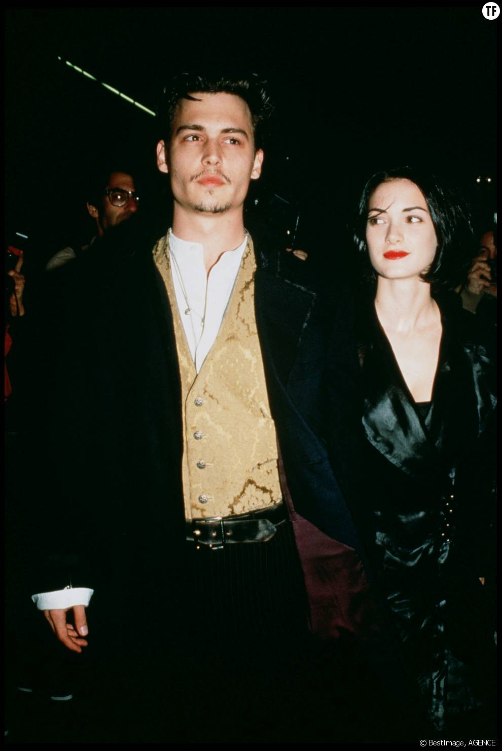 Johnny Depp et son ex-compagne Winona Ryder en 1992