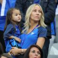 Sandra Evra au match d'ouverture de l'Euro 2016, France-Roumanie au Stade de France, le 10 juin 2016