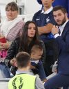 La compagne d'André-Pierre Gignac et ses enfants au match de l'Euro 2016 France-Albanie au Stade Vélodrome à Marseille, le 15 juin 2016