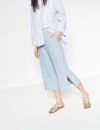  Jupe-culotte à fentes bleue ciel Zara 29,95 euros 