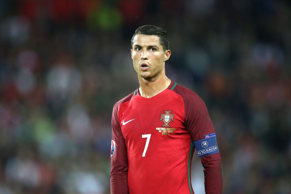Cristiano Ronaldo pendant l'UEFA Euro 2016 de football match Portugal contre l'Autriche au Parc des Princes à Paris, le 18 juin 2016
