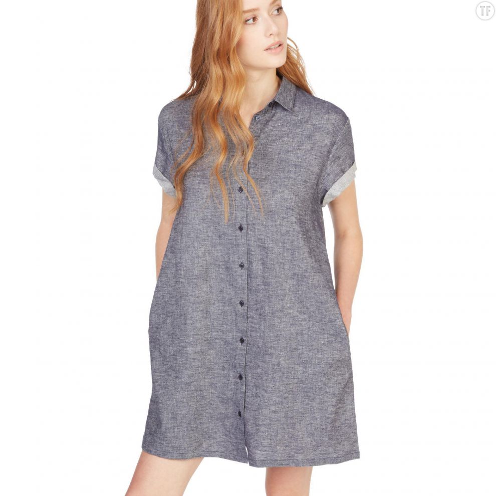  Robe chemise en lin Monoprix, 27,99€ 
