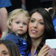 Jennifer Giroud et sa fille Jade au match d'ouverture de l'Euro 2016, France-Roumanie au Stade de France, le 10 juin 2016 