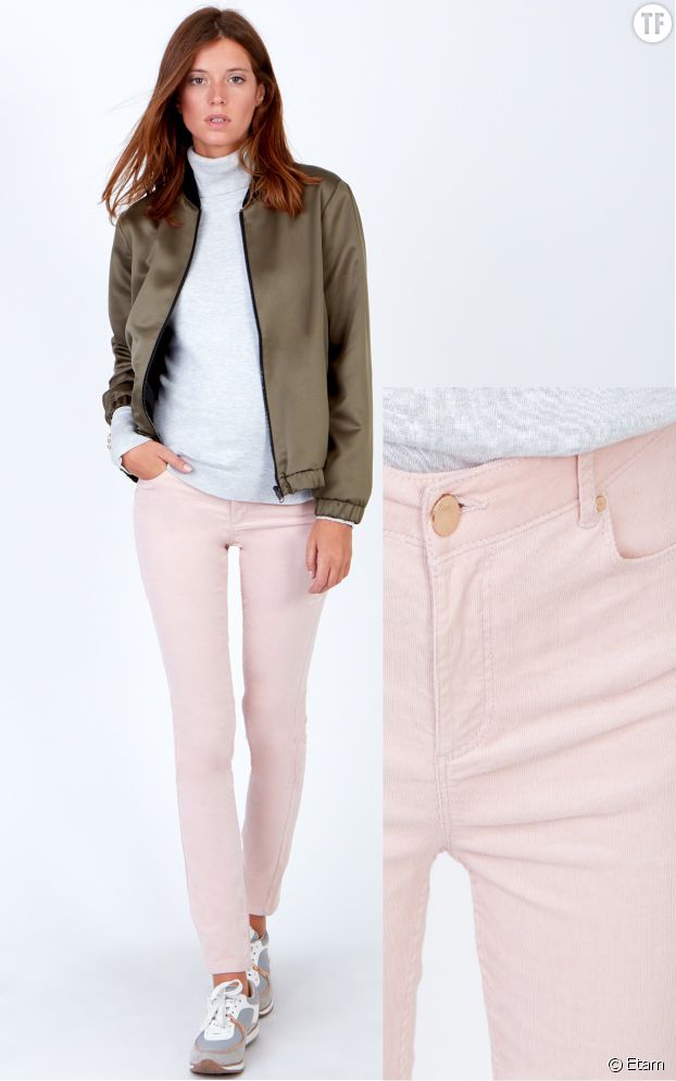 Pantalon D'hiver Fille En Velours Côtelé Doublé Polaire - Taille élastique, Confortable - Pour Tous Les Jours, école, Loisirs - 2
