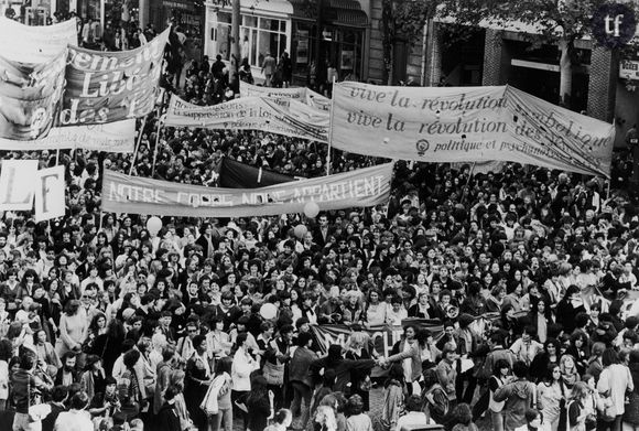 Manifestation le 6 octobre 1979 pour la reconduction de la loi Veil
