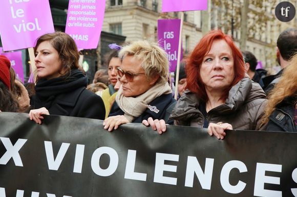 Muriel Robin et Eva Darlan à la marche Nous Toutes le 24 novembre 2018