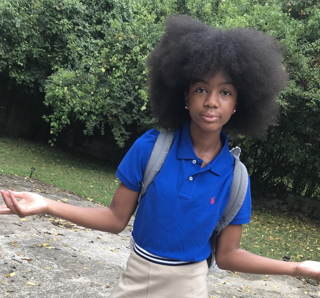 Discriminations : cette fillette noire célèbre ses cheveux afro en vidéo -  Terrafemina