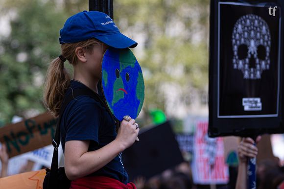 Marche pour le climat (Fridays for future) à New York le 20 septembre 2019.