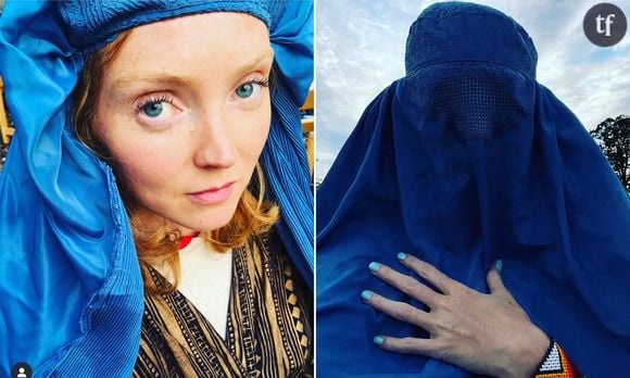 Le selfie de Lily Cole en burqa