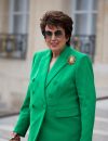  Roselyne Bachelot en talleur vert à l'Elysée pour l'investiture d'Emmanuel Macron le 7 mai 2022 