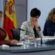 Nadia Calvino, la porte-parole du gouvernement et ministre de la politique territoriale Isabel Rodriguez et la ministre des transports, de la mobilité et de l'agenda urbain Raquel Sanchez, à Madrid le 14 décembre.