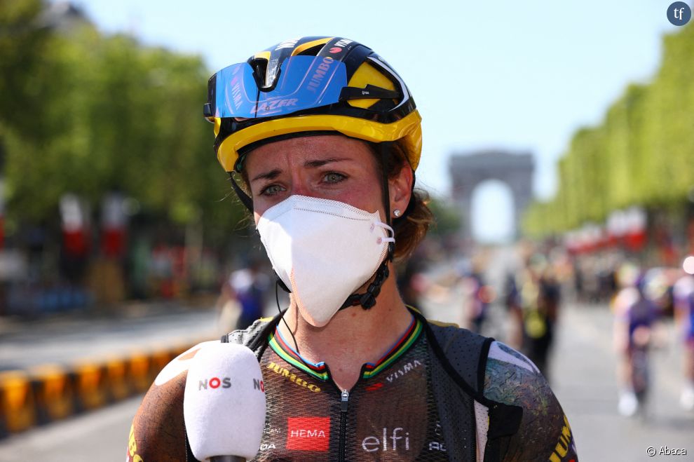 Les championne cycliste Marianne Vos lors de la première étape du Tour de France Femmes le 24 juillet 2022