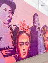  Partie centrale de la fresque féministe de la Concepción, La unión hace la fuerza, L'unité fait la force, par l'équipe espagnole Unlogic Crew. Madrid, Espagne 