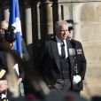 Le prince Andrew quittant une messe en l'honneur d'Elizabeth II, Edimbourg, 12 septembre 2022