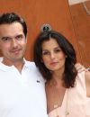  Maxime Chattam et Faustine Bollaert lors du 4eme jour des internationaux de Roland Garros le 30 mai 2012 à Paris.  