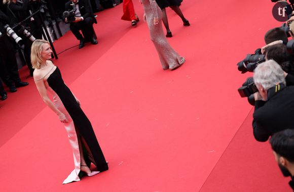 En novembre dernier, l'actrice déplorait sur Instagram la situation des habitants de la ville de Gaza...
Cate Blanchett - Montée des marches du film " The Apprentice " lors du 77ème Festival International du Film de Cannes, au Palais des Festivals à Cannes. Le 20 mai 2024 © Jacovides-Moreau / Bestimage 