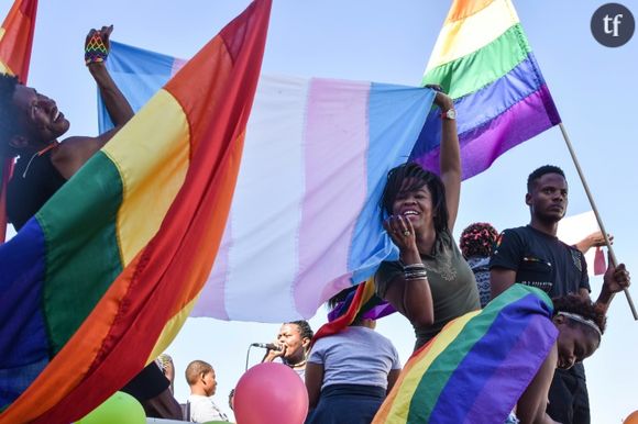 Parade pour les droits de LGBT+ à Windhoek, le 29 juillet 2017 en Namibie