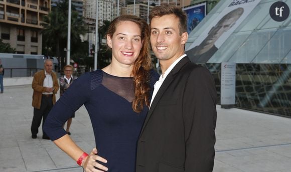 Camille Muffat et son compagnon William Forgues à la cérémonie de remise des prix du 25ème Sportel de Monaco en octobre 2014.