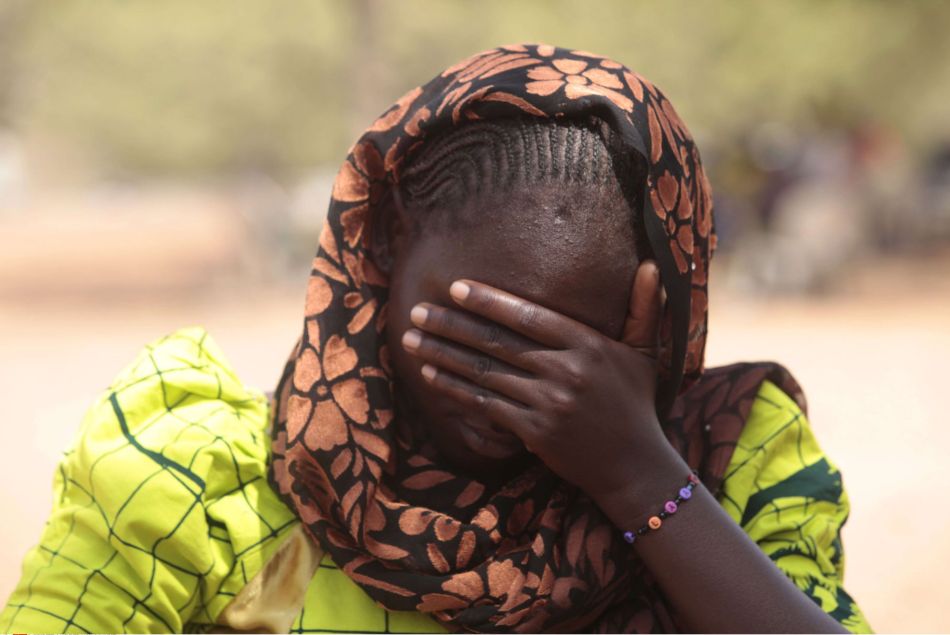 Une des jeunes filles qui faisait partie des centaines de lycéennes enlevées par Boko Haram en avril 2014.
