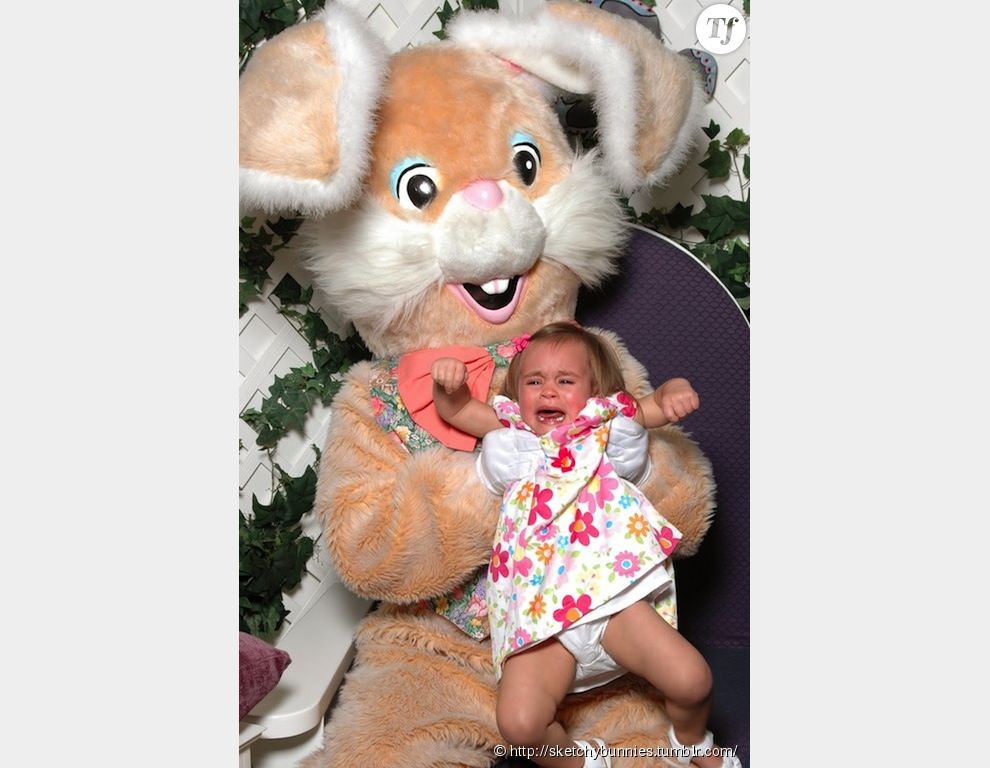 Chic, un lapin de Pâques qui fait peur.