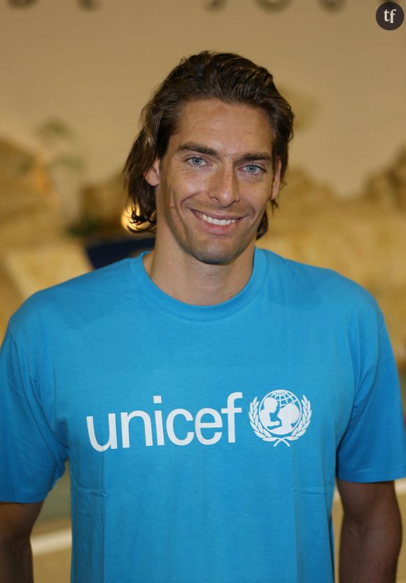 Camille Lacourt lors du "Défi de l'Eau" à la piscine Claude Jouve à BERRE-L'ETANG Le 14 Mars 2015 