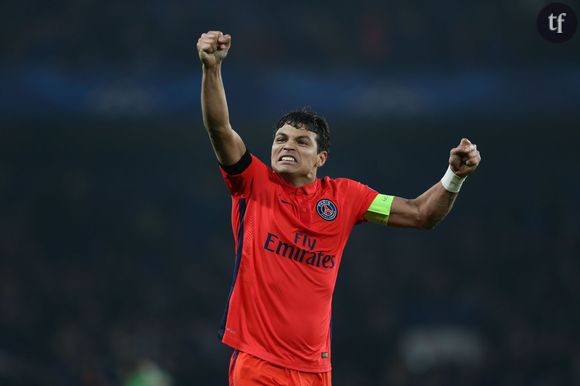 Thiago Silva - Match de l'équipe du Paris Saint Germain (PSG) contre l'équipe de Chelsea pour la 8e de finale retour de Ligue des champions à Londres le 11 mars 2015. Les parisiens se sont qualifiés en arrachant le nul 2-2. 