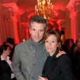  Denis Brogniart et sa femme Hortense - Archives - 25 ans du magazine TV Mag Paris, le 09/02/2012 Plaza Athenee  