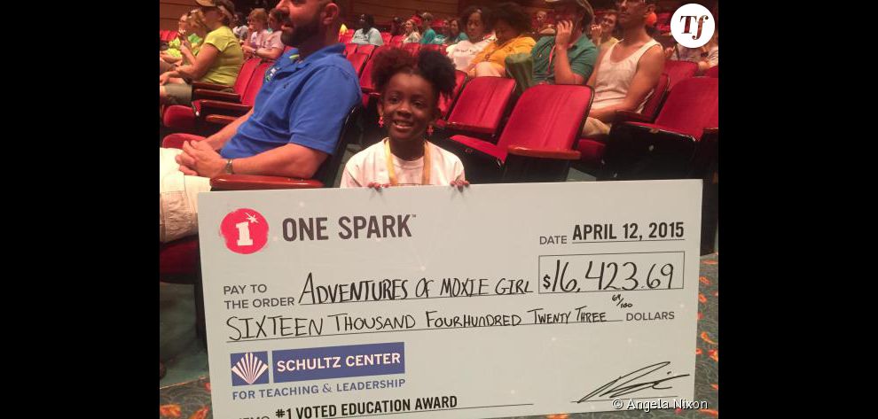 La petite fille a remporté le premier prix au festival de crowdfunding One Spark