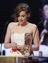 Kristen Stewart pendant son discours de remerciement aux César