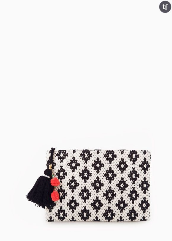 Pochette en tapisserie Mango, 19,99 euros chez Mango