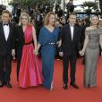 L'équipe du film "La Tête Haute" : Benoit Magimel, Catherine Deneuve, Emmanuelle Bercot, Rod Paradot et Sara Forestier