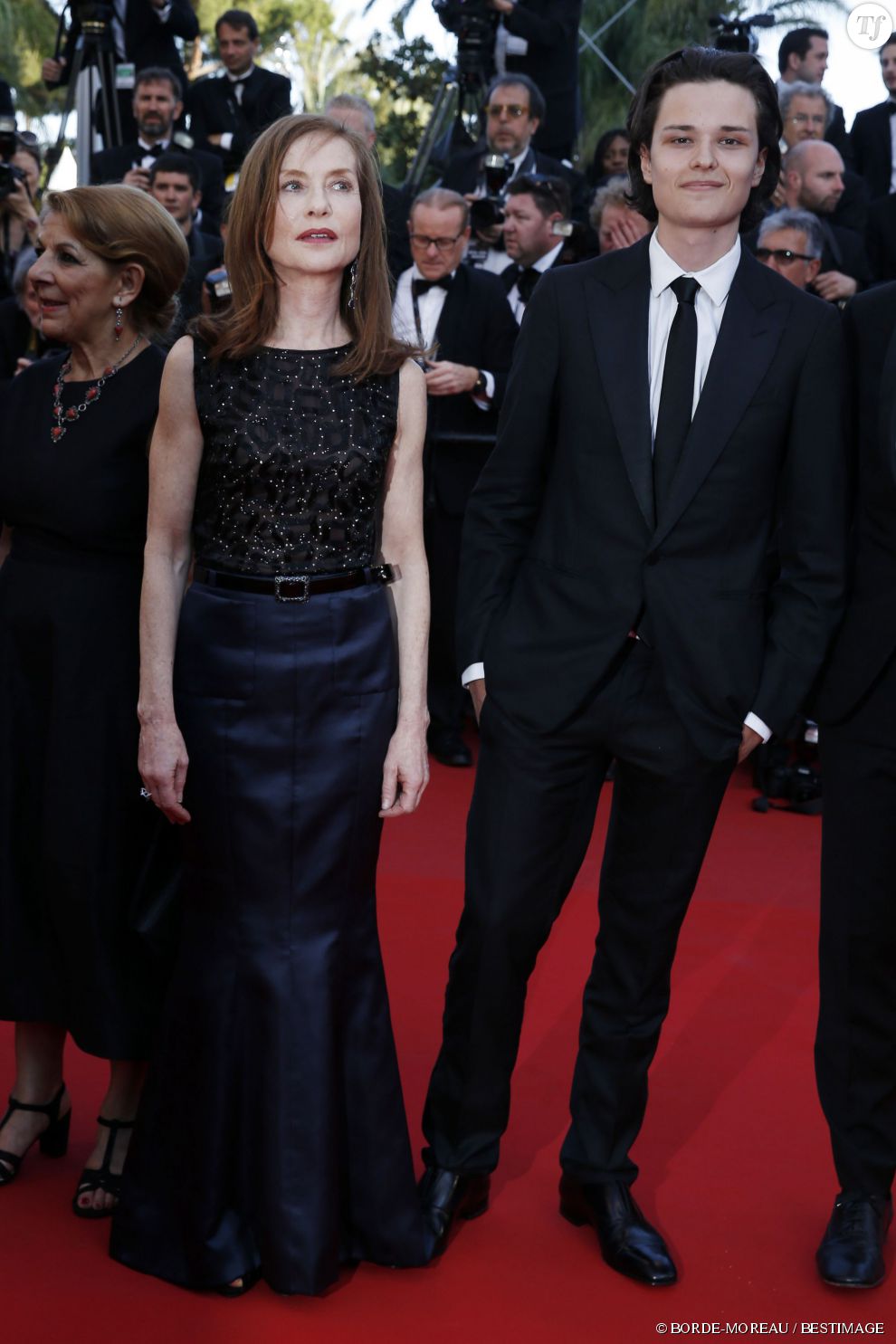 Isabelle Huppert et Jules Benchetrit - Festival de Cannes 2015.