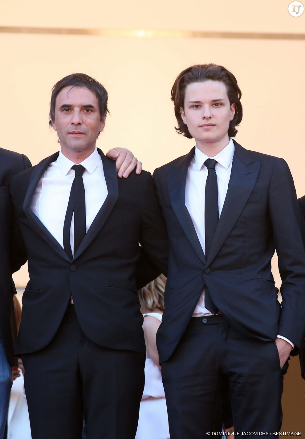Samuel Benchtrit et son fils Jules Benchetrit à Cannes, mai 2015.