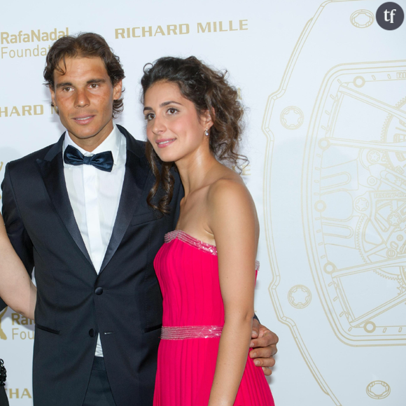 Rafael Nadal et sa compagne Maria Xisca Perello, lors d'un gala de charité.