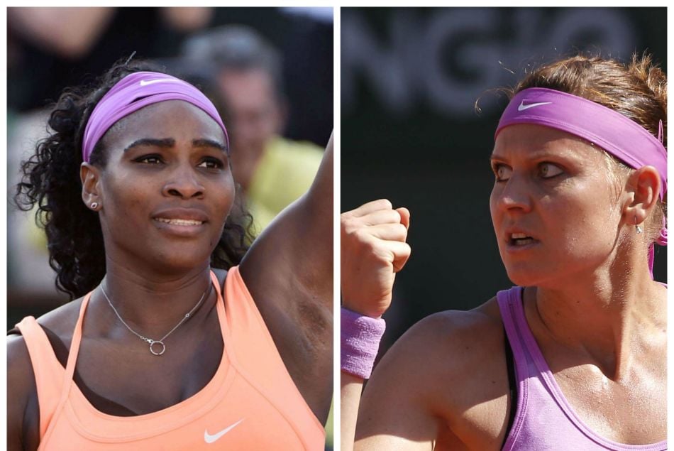 Serena Williams (à gauche) vise une troisième couronne à Roland-Garros où Lucie Safarova dispute sa première finale.