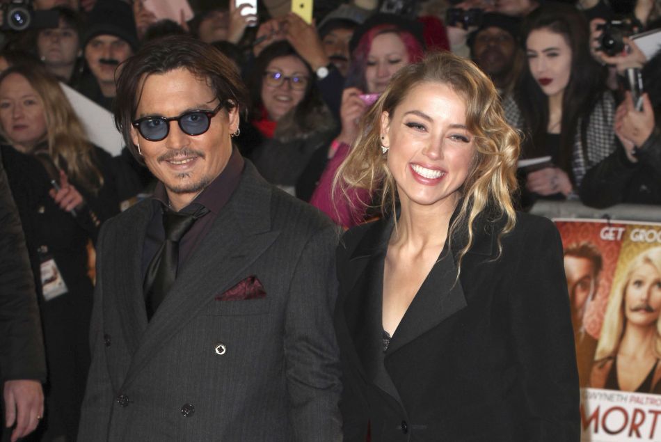 Amber heard et Johnny Depp à Londres en janvier 2015