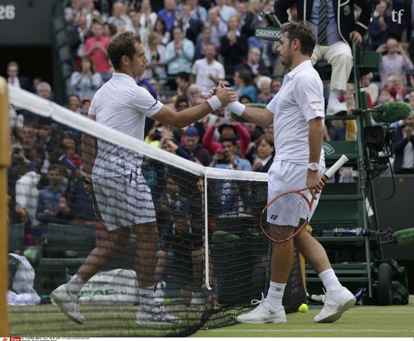 Richard Gasquet gagne ses quarts de finale le 8 juillet 2015 contre Stan Wawrinka